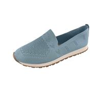 VBEDKDEB Slip On Sneakers da donna, per il tempo libero, scarpe da viaggio, suola morbida, comode, per attività all'aperto, in rete, alla moda, traspiranti, larghe, Azzurro, 40.5 EU