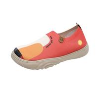 VBEDKDEB Slip On Sneakers Donna Slipper Casual Scarpe Slip Scarpette Leggere, Comode e Traspiranti Scarpe Morbide Donna Casual Scarpe in Tessuto Scarpe Salute, Colore: rosso, 37 EU