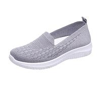 VBEDKDEB Sneaker da donna scarpe da corsa slip on scarpe sportive da donna in rete calzini scarpe casual One Foot Wear scarpe sportive traspiranti scarpe sportive per piedi lunghi, grigio., 38.5 EU