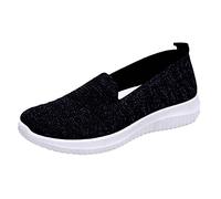 VBEDKDEB Sneaker da donna scarpe da corsa slip on scarpe sportive da donna in rete calzini scarpe casual One Foot Wear scarpe sportive traspiranti scarpe sportive per piedi lunghi, Nero , 38.5 EU