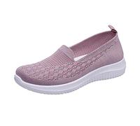 VBEDKDEB Sneaker da donna scarpe da corsa slip on scarpe sportive da donna in rete calzini scarpe casual One Foot Wear scarpe sportive traspiranti scarpe sportive per piedi lunghi, Colore: rosa., 37