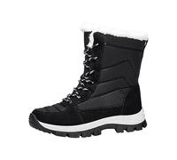 VBEDKDEB Stivali invernali da donna, da neve, invernali, imbottiti, spessi, con suola spessa, nord-est, caldi, in cotone, colore marrone, Nero , 37 EU