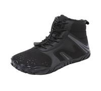 VBEDKDEB Stivali invernali da donna, stivali da neve invernali, da donna, in peluche, caldi, per attività all'aria aperta, alla moda, casual, con suola a cinque dita e suola spessa, Nero , 40 EU