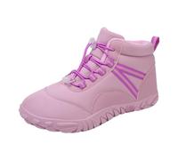 VBEDKDEB Stivali invernali da donna stivali da neve invernali da donna in peluche caldo con suola spessa in cotone per esterni coppie tutti i cinque dita stivali spessi stivali gotici, Colore: rosa