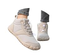 VBEDKDEB Stivali invernali da donna, stivali da neve, scarpe invernali calde e vellutate, in cotone, per uomo e donna, alla moda, a cinque dita, con suola spessa, scarpe gotiche, bianco, 38.5 EU