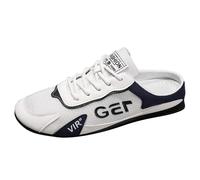 VBEDKDEB Zoccoli da uomo Pantofole comode primavera nuove scarpe da uomo coreano alla moda tutte le scarpe casual pigro mezzo slip sulle scarpe delle dita degli uomini zoccoli da giardino scarpe