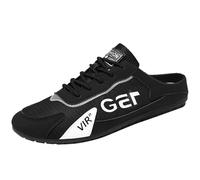 VBEDKDEB Zoccoli da uomo Pantofole comode primavera nuove scarpe da uomo coreano alla moda tutte le scarpe casual pigro mezzo slip sulle scarpe delle dita degli uomini zoccoli da giardino scarpe