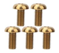 Vbest life 5 Pz/Pacco M5x12 Bulloni della Gabbia della Bottiglia dell'Acqua della Bicicletta M5x10 Viti del Freno a Disco Set di Viti per Bicicletta in Lega di Titanio(M5 × 10 Oro)