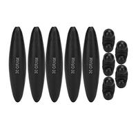 Vbest life 5Pcs Portable Eva Fishing Bobbers Fishing Floats Catfish Floats And Bell Outdoor Fishing Accessories High Strength Black(30g)