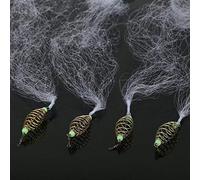 Vbest life Reti da Pesca durevoli 4 Pezzi, Rete da Pesca a Molla in Rame con Accessori Perline Luminose per la Pesca Notturna(7#)