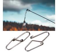 VBESTLIFE 100Pcs Power Clips Pesca Clip di velocità in Acciaio Inox Pesca Connettore Facile richiamo richiami Snap(1#) Altri Attrezzi E Accessori per La Pesca