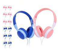 VBESTLIFE 12 Paia Cuffie per Bambini, Set di Cuffie per Aula Cablate da 3,5 Mm con Archetto Regolabile e Cuscinetti Auricolari Morbidi, per L'Apprendimento in Viaggio in Aereo della