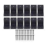 VBESTLIFE 12 Pezzi Clip per Trave Hardware per Pergola Nera, Clip per Uragano in Acciaio Zincato Staffe Fascette con Viti per Trave in Legno, Travetto del Soffitto (3,7 pollici)