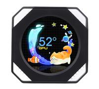 VBESTLIFE 2.1 Monitoraggio della Temperatura del Computer, Kit di Aggiornamento del Display LCD di Raffreddamento CPU per Sistemi di Raffreddamento Ad Acqua, USB RGB GPU Temperatura (BLACK)