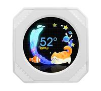 VBESTLIFE 2.1 Monitoraggio della Temperatura del Computer, Kit di Aggiornamento del Display LCD di Raffreddamento CPU per Sistemi di Raffreddamento Ad Acqua, USB RGB GPU Temperatura (WHITE)