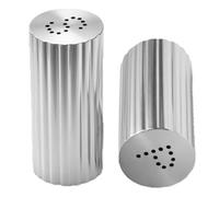 VBESTLIFE 2 Agitatori per Condimenti, Dispenser per Sale e Spezie in Acciaio Inossidabile 304 con Base Antiscivolo, per All'aperto, Barbecue, Picnic, Campeggio (SILVER)