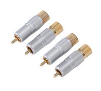 VBESTLIFE 2 Coppie Connettore di Altoparlanti a Spina Banana, 24k Oro Placcato, per la Console di Miscelazione, Sistemi Audio, Attrezzatura per Indirizzi Pubblici