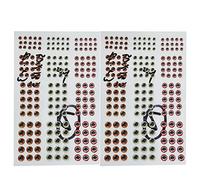 Vbestlife 2 Fogli Esche Artificiali tridimensionali per la Pesca Occhi Occhi 3D Simulazione Esca Esca Occhi di Pesce Set Adesivo Fai da Te