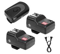 VBESTLIFE 433MHZ Trigger Flash a 16 canali Senza Fili con 1 trasmettitore 2 ricevitori 1 Cavo di sincronizzazione con Hot Shoe Universale