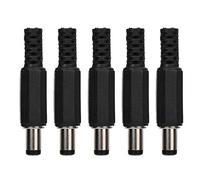 VBESTLIFE 5 Pezzi Presa di Corrente CC di 2.1mm X 5.5mm, Adattatore Maschio del Connettore Coassiale per il CCTV, Macchina Fotografica di Sicurezza, Progetti di Elettronica con la