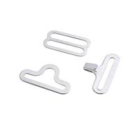 VBESTLIFE 50 Pezzi 20 mm Metallo Rame Regolabile Papillon Hardware Cravatta Clip Gancio di Fissaggio per Cinturino Cravatta