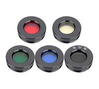 VBESTLIFE 5Pcs Telescopio Oculare Kit Filtro Obiettivo, Colore Filtro in Alluminio, Visualizzazione Migliorata Oculare Ottico 0.96 Pollici Telescopio Astronomico per Nebulosa Pianeta Sole Cielo