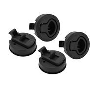 VBESTLIFE 61mm Maniglia di Trascinamento Marine Scrocco a Pressione | Plastica ABS nera con viti e supporto in acciaio, stabilizzata ai raggi UV per condizioni marine difficili