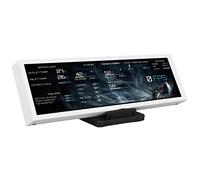 VBESTLIFE 8.8in Computer Temp Monitor, 1920x480 60Hz PC Sensor Panel Display IPS Full View, CPU GPU Utilizzo della e Visualizzazione della Temperatura, Tema Fai-da-Te (Bianco)