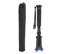 VBESTLIFE A555+M2 MONOPOD ALLUMINO Monopodi in lega di alluminio Telescopico 6 sezioni altezza regolabile 160 cm con supporto M2 per fotografia di viaggio e nero all'aperto