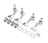 VBESTLIFE Accordatori per Basso a 4 Corde, Pioli in Lega D'acciaio 2L 2R Argento, Sintonizzatori Sostitutivi Sigillati per Basso Elettrico, Argento