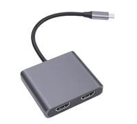 VBESTLIFE Adattatore da USB C a Doppio HDMI, Adattatore USB C Compatto e Portatile, Supporta 4K a 60 Hz e Doppio 2K a 30 Hz, per Computer PC Laptop