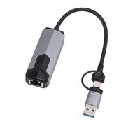 VBESTLIFE Adattatore Ethernet 5G, USB Ad Alta velocità e Supporto Adattatore di Rete da Tipo C a RJ45 per Wins 10 11, per Sistemi OS X