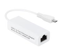 VBESTLIFE Adattatore Ethernet da Micro USB a RJ45 per Scheda Madre da 1,3 W, Scheda di Rete da 10 Mbps, Half/Full Duplex, USB 2.0 Senza Interruzioni