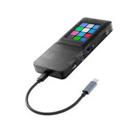 VBESTLIFE Adattatore Multiporta USB C Hub, Display LCD Touch Screen con Scheda di Memoria PD 100W HDTV 3840x2160 RJ45 TF USB 3.0x3, per Laptop