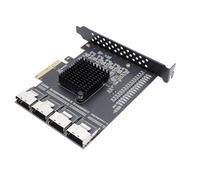 VBESTLIFE Adattatore PCIE a 4 Porte Mini SAS SFF 8087, Scheda di Espansione PCIE 3.0 X4, può Espandersi Fino a 16 Porte Serial ATA 3.0