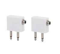 VBESTLIFE Adattatore per Cuffie per Aereo, Convertitore per Cuffie da Compagnia Aerea Doppio da 3,5 Mm Maschio a Femmina per Sistemi di Intrattenimento di Linea (2PCS)