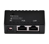 VBESTLIFE Adattatore per iniettore Power Over Ethernet Poe Splitter per Rete LAN(Nero)