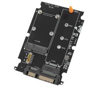VBESTLIFE Adattatore SSD a M.2 MSATA, Scheda Convertitore 2 in 1 M. e MSATA a 3.0 per SSD 22x80/60/42/30mm e 30x50mm, Kit di Aggiornamento Disco Rigido Interno per PC Desktop Laptop
