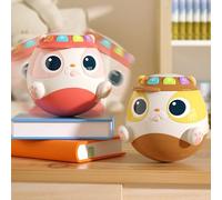 VBESTLIFE Altalena Elettrica a Forma di Cartone Animato, Giocattolo Colorato per L'apprendimento Precoce per Bambini con Esplorazione Musicale (YELLOW)