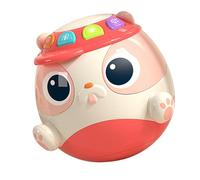 VBESTLIFE Altalena Elettrica a Forma di Cartone Animato, Giocattolo Colorato per L'apprendimento Precoce per Bambini con Esplorazione Musicale (Roseo)