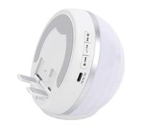 VBESTLIFE Altoparlante Bluetooth a Induzione Wireless con Supporto per Telefono, Audio Surround HiFi a 360°, Luce Ambientale Multicolore, Riproduzione con Rilevamento Automatico (WHITE)
