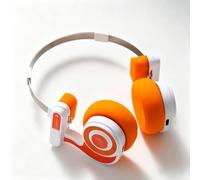 VBESTLIFE Auricolare Bluetooth Sopra L'orecchio, Auricolari Wireless con Controllo a un Pulsante Batteria da 20 Ore per Lunghi Periodi di Ascolto (arancione vibrante)