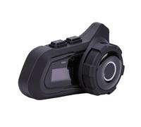 VBESTLIFE Auricolare Interfono Bluetooth per Moto, con Display Digitale, Riduzione del Rumore CVC 8.0, Interfono per 6 Motociclisti, Portata 1500 M, per Mezzo Casco Integrale