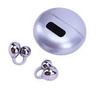 VBESTLIFE Auricolari Bluetooth Wireless con Display Digitale a LEDControllo Touch HiFi con Microfoni a Cancellazione di Rumore per Esercizi di Corsa in Bicicletta e Controllo Intelligente (PURPLE)