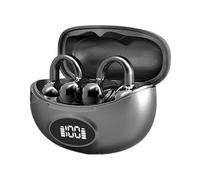 VBESTLIFE Auricolari con Cancellazione del Rumore con Display a LED, Cuffie Wireless BT 5.4 con Doppio Microfono per Chiamate Chiare, per Sport, Corsa, Palestra, Allenamento (Nero Grigio)