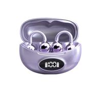 VBESTLIFE Auricolari con Cancellazione del Rumore con Display a LED, Cuffie Wireless BT 5.4 con Doppio Microfono per Chiamate Chiare, per Sport, Corsa, Palestra, Allenamento (PURPLE)