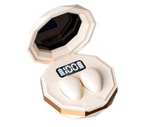 VBESTLIFE Auricolari per Dormire, Auricolari Bluetooth 5.4 con Touch Screen Nell'orecchio, IPX6 Impermeabili, per Chi Dorme di Lato, per Dormire 28 Ore di Riproduzione Chiamate (Bianco crema)