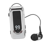 VBESTLIFE Auricolari Wireless Retrattili, Clip con Microfono a Cancellazione del Rumore V5.4 Sull'auricolare, Cuffie Senza Mano 18 Ore Sull'auricolare per Camionista di Affari (SILVER)