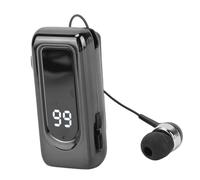 VBESTLIFE Auricolari Wireless Retrattili, Clip con Microfono a Cancellazione del Rumore V5.4 Sull'auricolare, Cuffie Senza Mano 18 Ore Sull'auricolare per Camionista di Affari (BLACK)