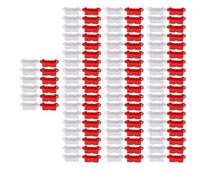 VBESTLIFE Barriera Stradale da Pista per Auto Telecomandata da 120 Pezzi, Robusta, Semplice e Portatile per la Deriva in Plastica Rossa + Bianca